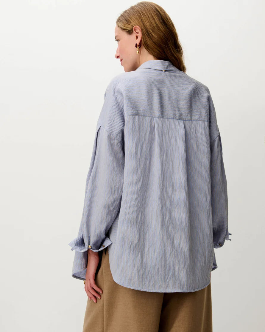 Liza Shirt Blue/Sand Stripe