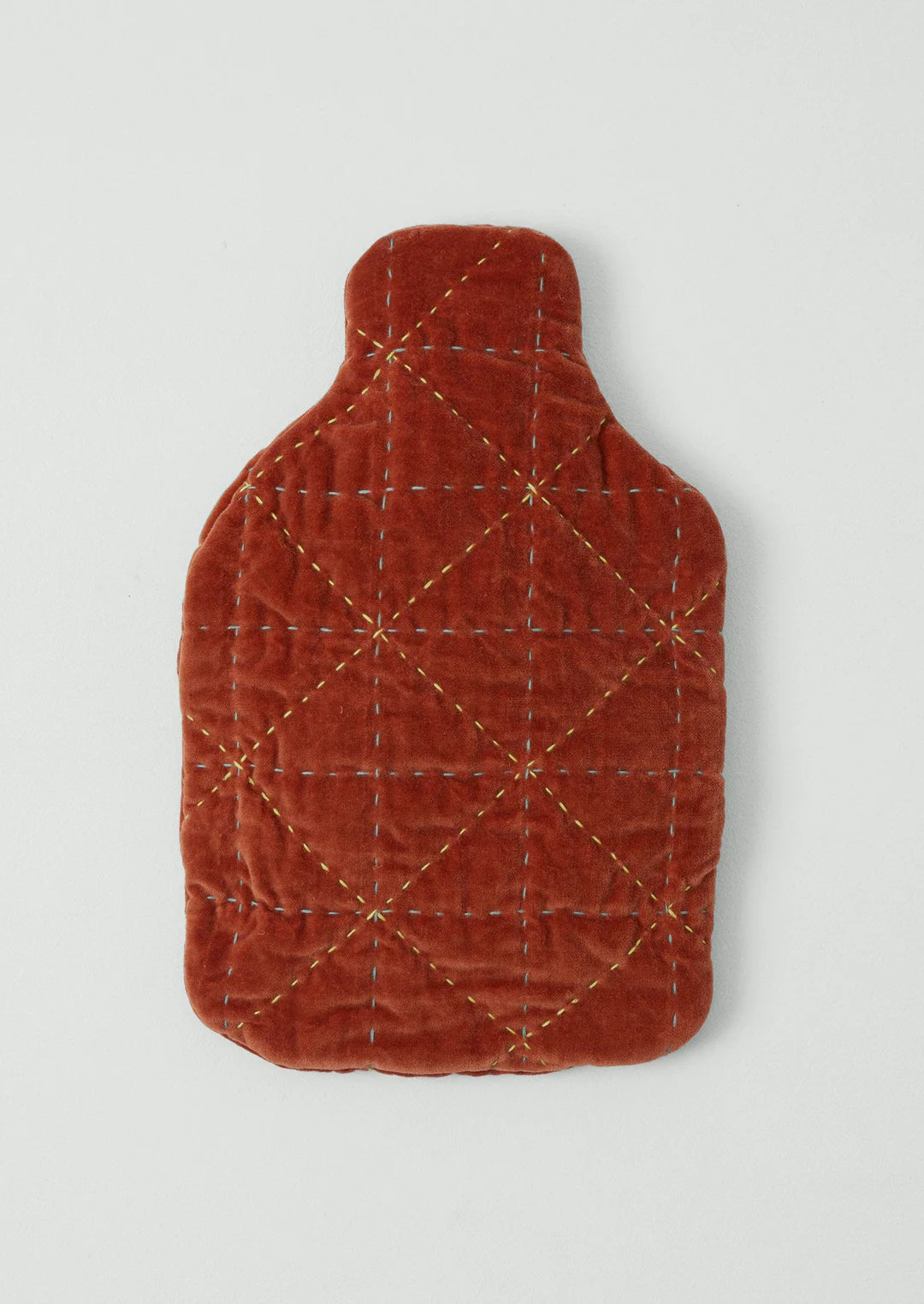 Quilted Velvet Hot Water Bottle Cover