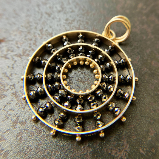 Black Diamond Concentric Necklace