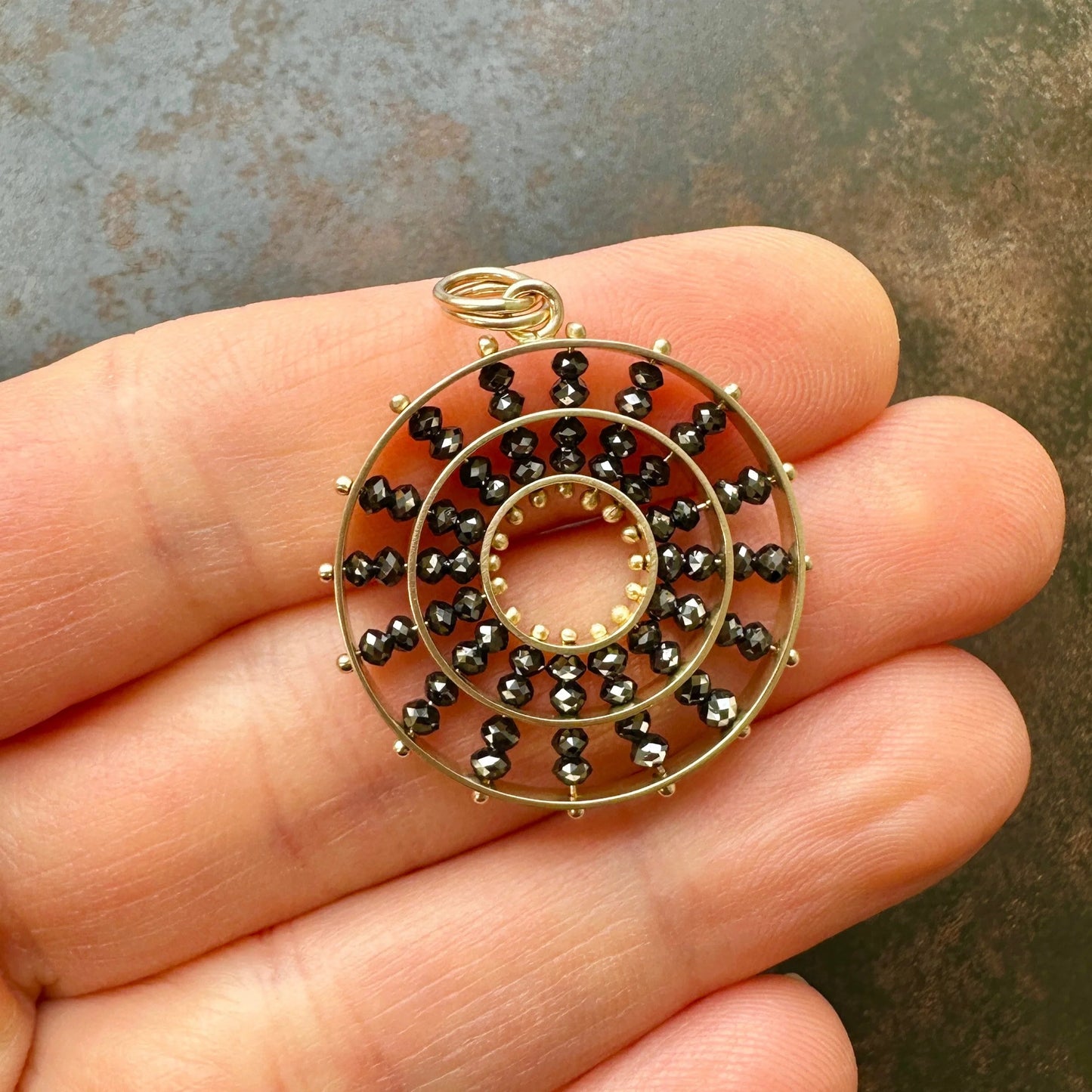 Black Diamond Concentric Necklace