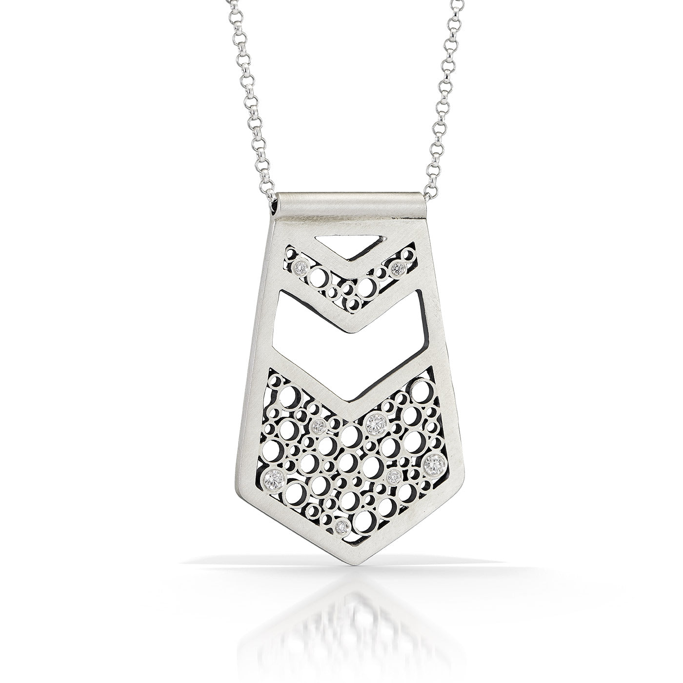 Luz Chevron Pendant With Diamonds