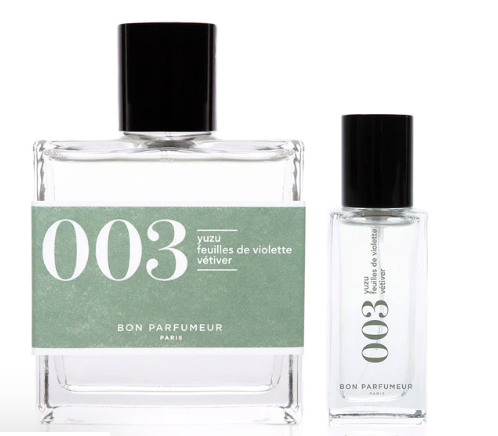 Two bottles of Bon Parfumeur perfume