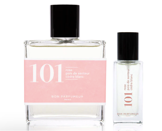 Two bottles of Bon Parfumeur perfume