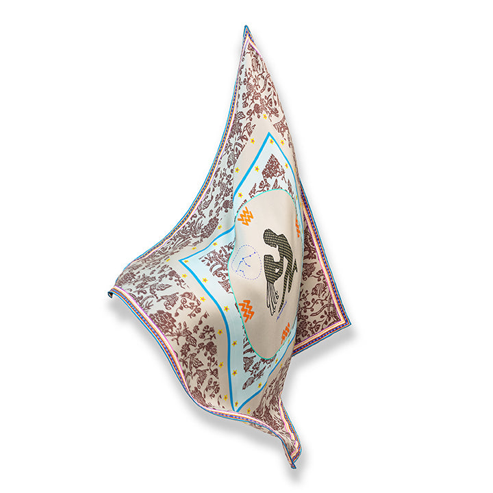 Aquarius Silk Scarf