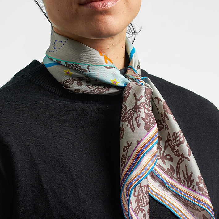 Aquarius Silk Scarf
