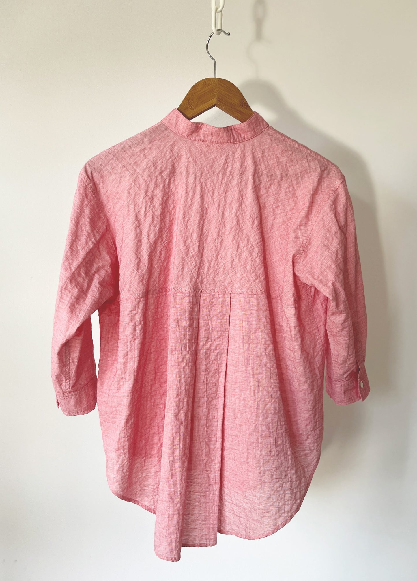 Stand-Collar Swing Shirt Pink Rose
