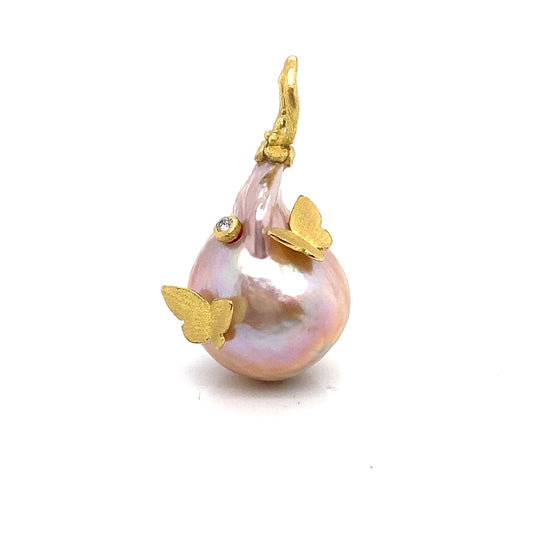 Freshwater Embellished Baroque Pearl Necklace