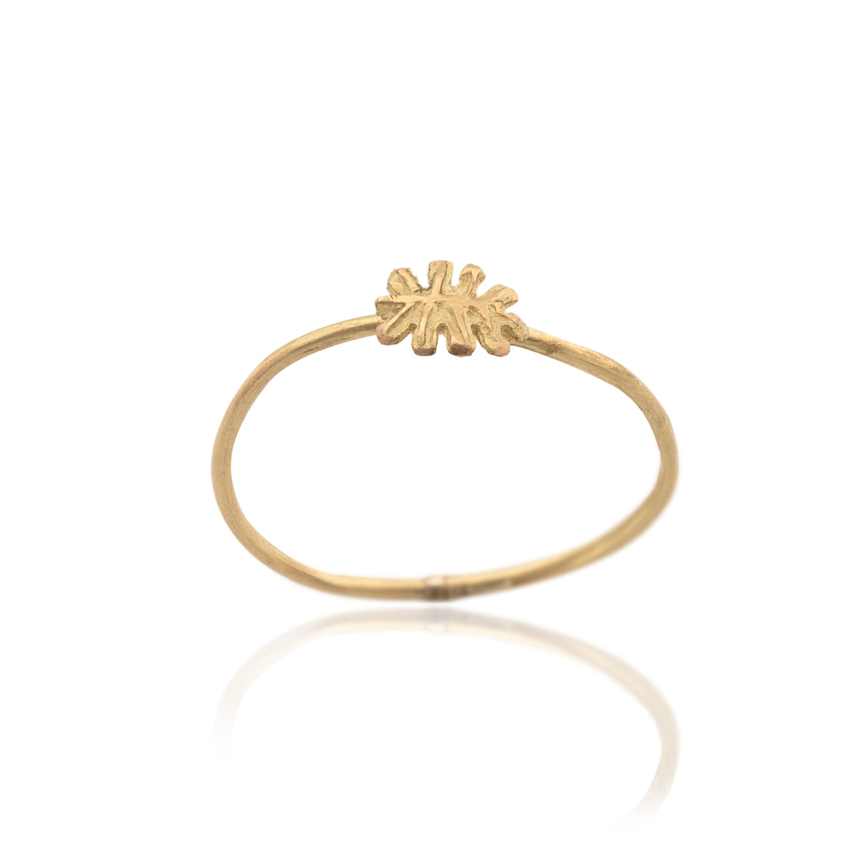 18k Gold Leaf Petal Stacking Ring