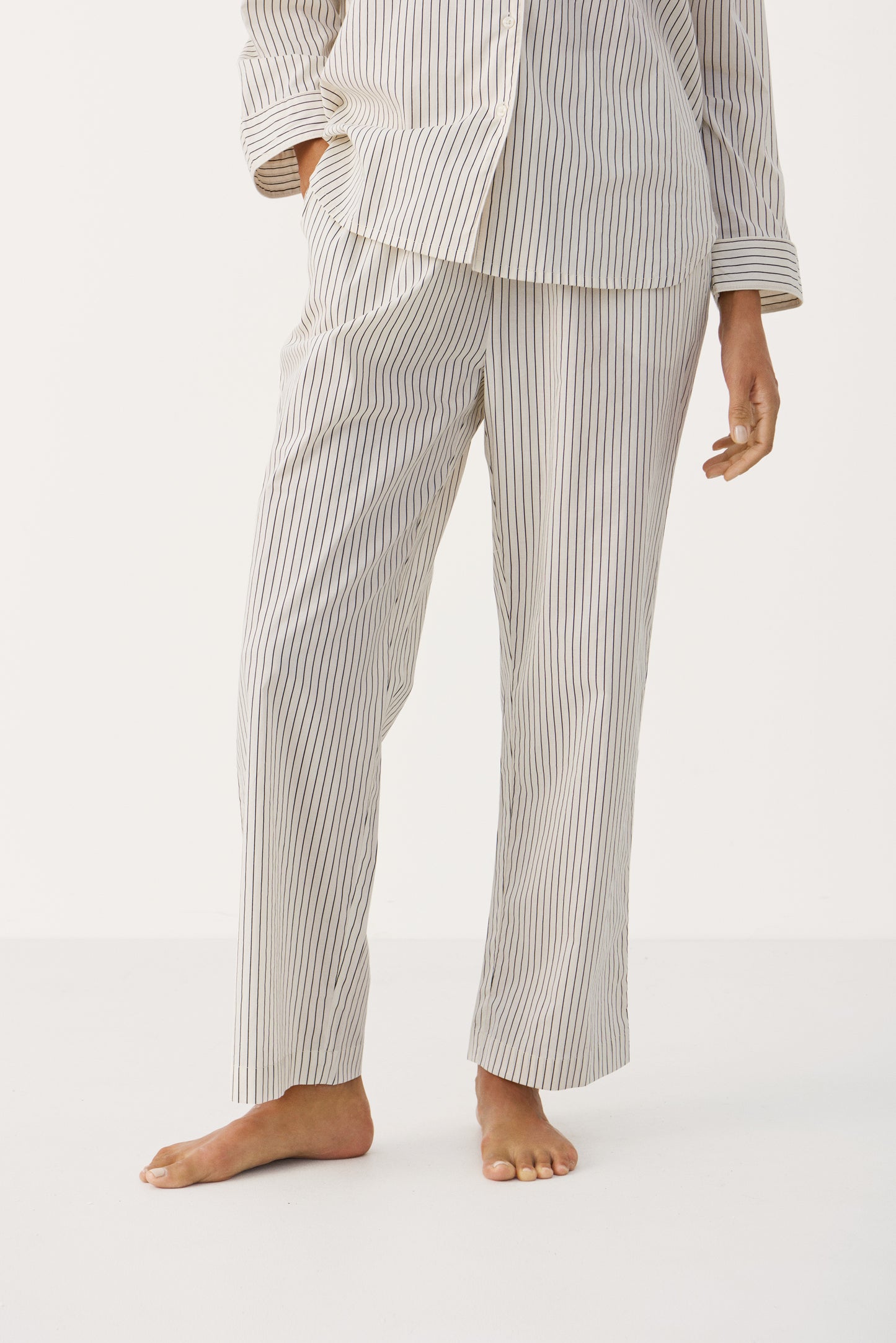 Telma Pajama Set in Dark Navy Stripe
