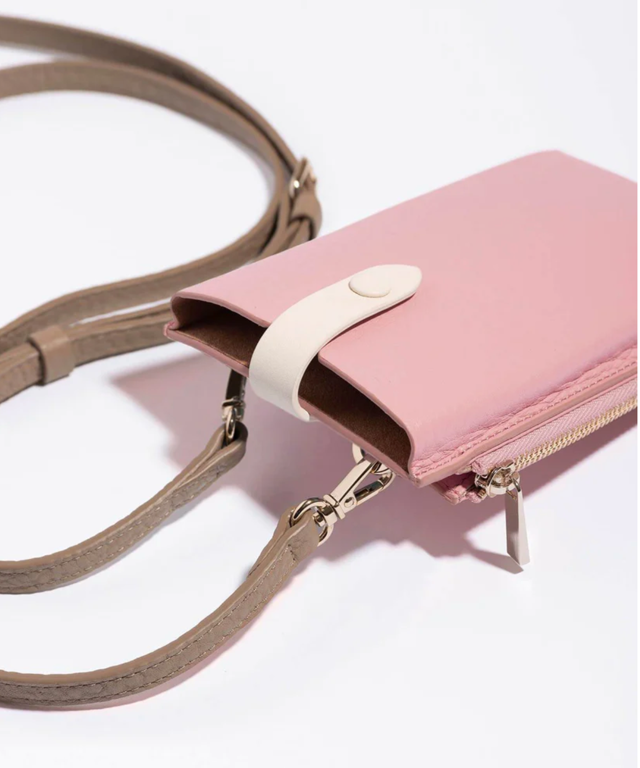 Parker Phone Crossbody in Pink Creme